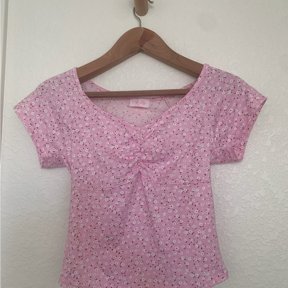 Pink Floral Women's Top